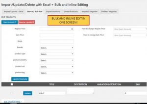 PRODUCT BULK AND INLINE EDITING ONE SCREEN