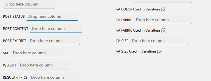 How to select attributes for Variations in Variable Product Import?