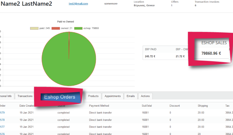 crm erp woocommerce customers integration