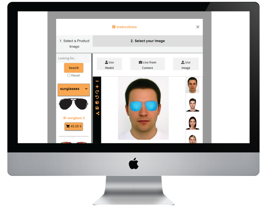 AI Glasses VIRTUAL TRY ON with Face Detection for WooCommerce